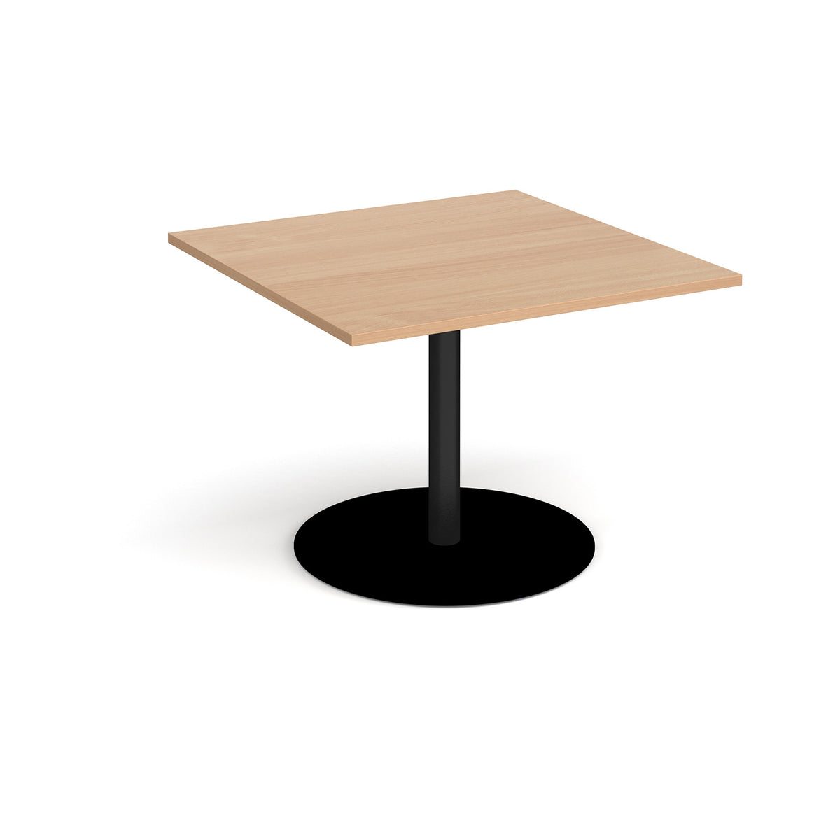 Eternal square extension table 1000mm x 1000mm - black base, Beech top - view 1