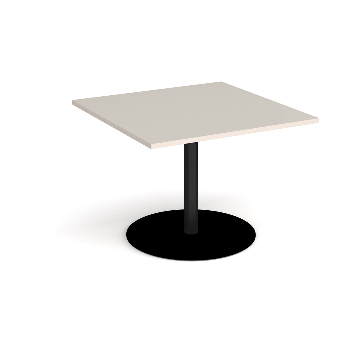 Eternal square extension table 1000mm x 1000mm - black base, light grey top - view 1