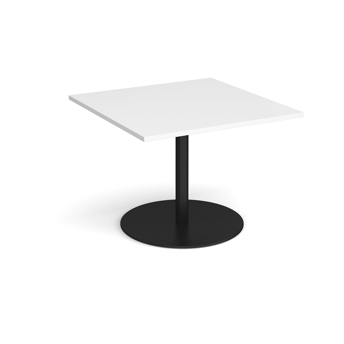 Eternal square extension table 1000mm x 1000mm - black base, White Top - view 1