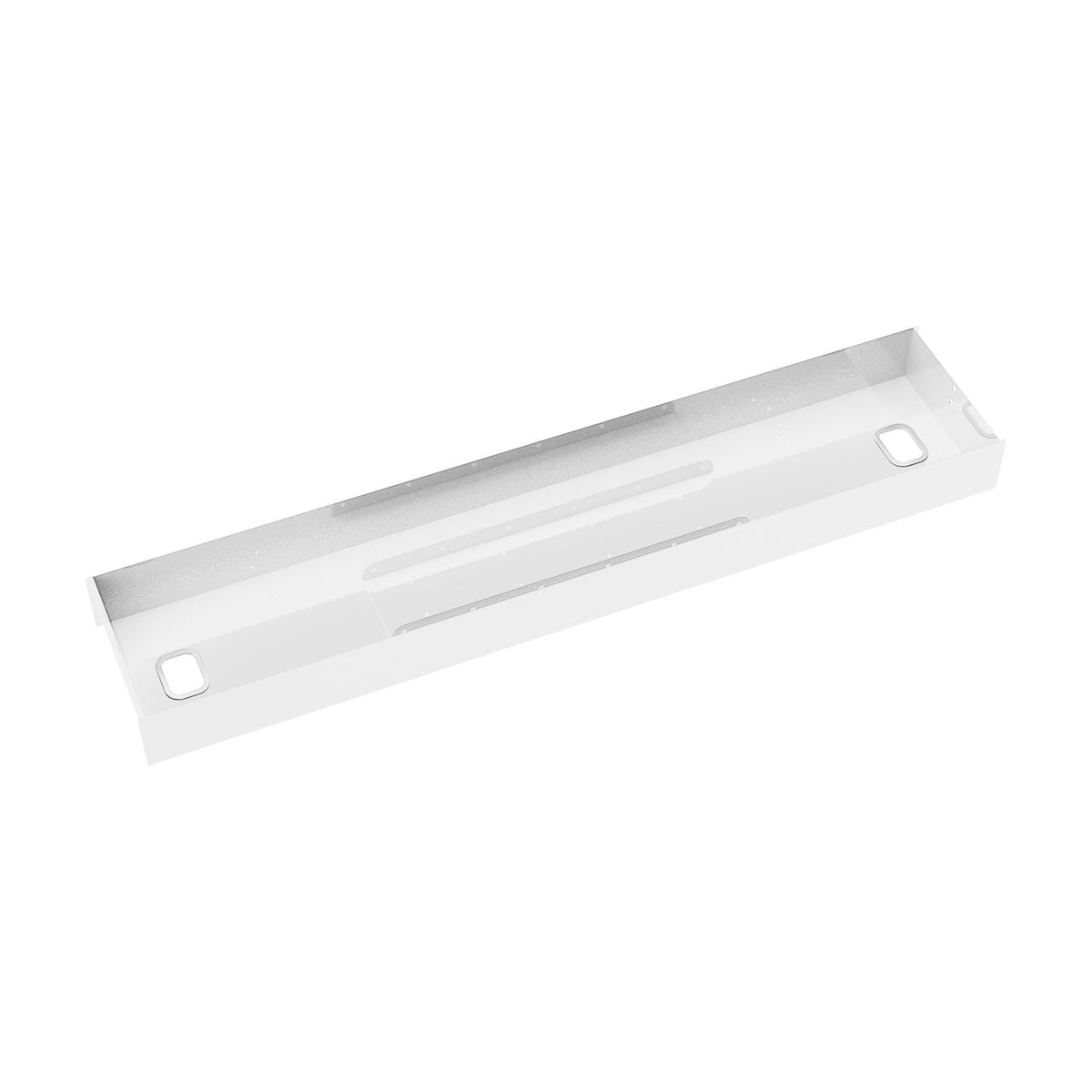 Elev8 lower cable channel with cover for back-to-back 1400mm desks - white - view 1