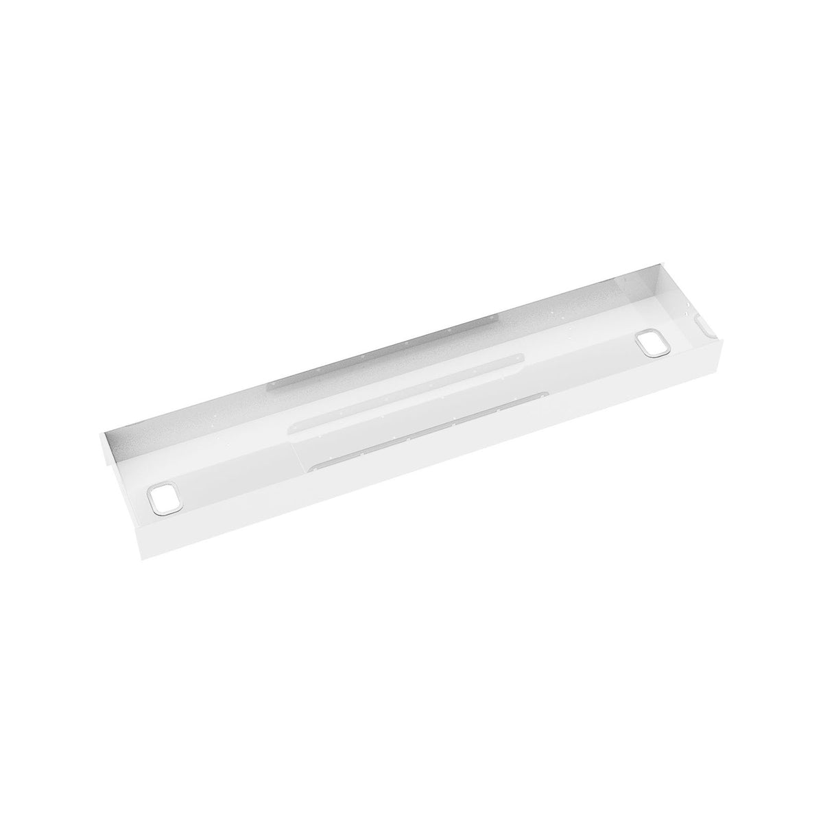 Elev8 lower cable channel with cover for back-to-back 1200mm desks - white - view 1