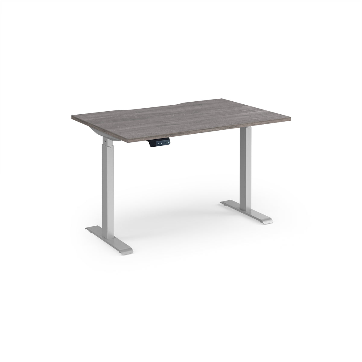 Elev8 Contract 1200w Straight Sit-stand Desk 1200mm X 800mm - Silver Frame, Grey Oak Top - view 1