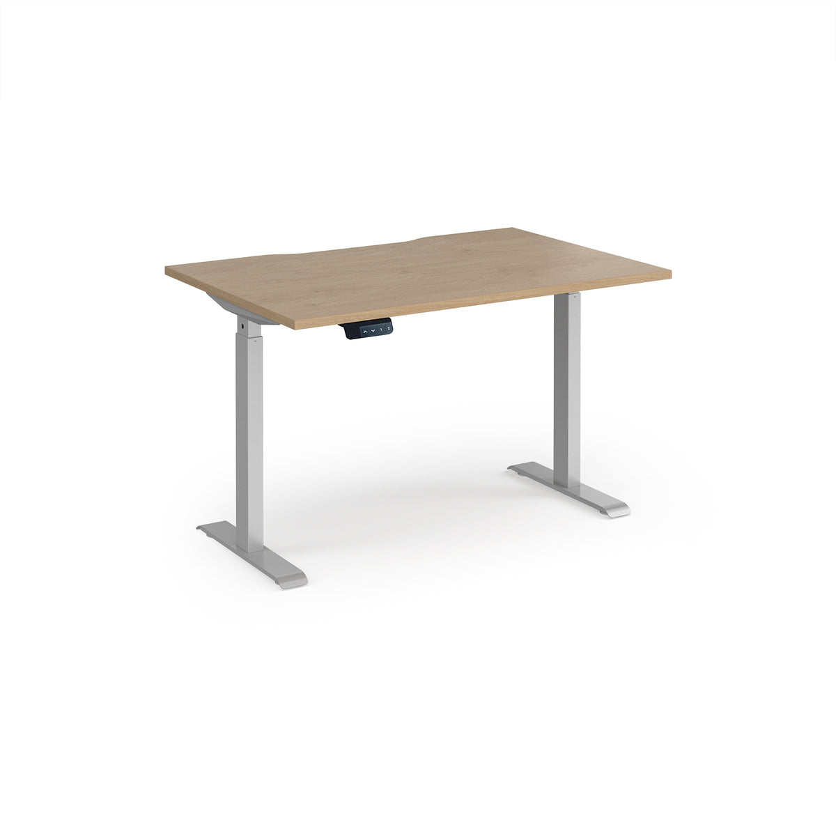 Elev8 Contract 1200w Straight Sit-stand Desk 1200mm X 800mm - Silver Frame, Kendal Oak Top - view 1