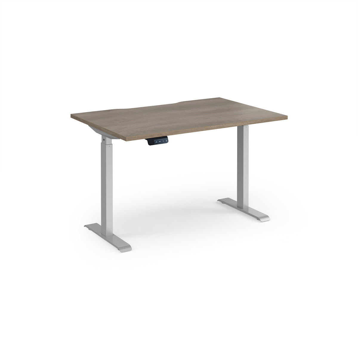 Elev8 Contract 1200w Straight Sit-stand Desk 1200mm X 800mm - Silver Frame, Nebraska Oak - view 1