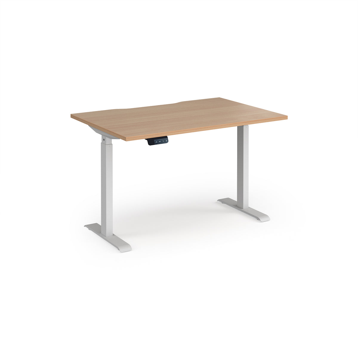 Elev8 Contract 1200w Straight Sit-stand Desk 1200mm X 800mm - White Frame, Beech Top - view 1