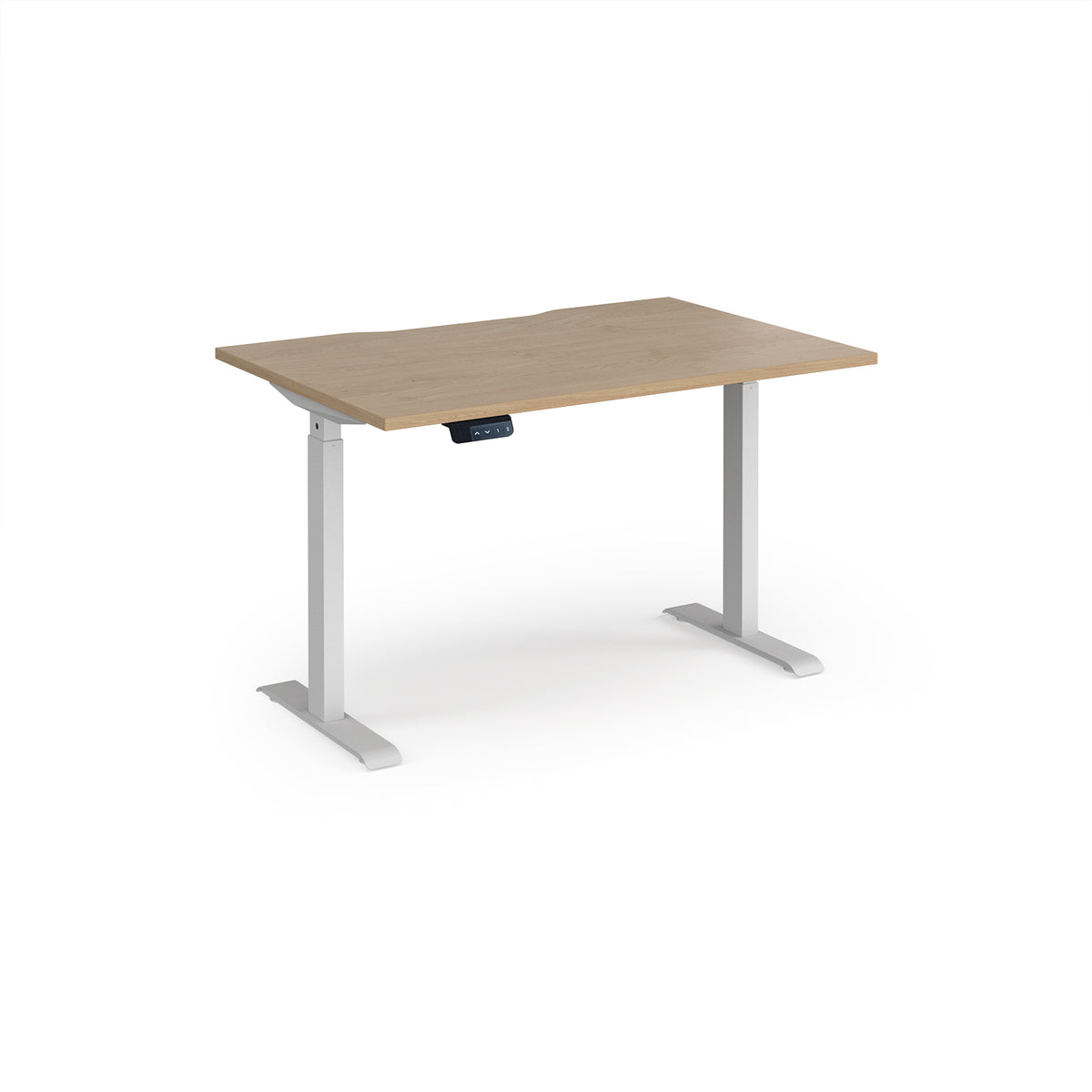 Elev8 Contract 1200w Straight Sit-stand Desk 1200mm X 800mm - White Frame, Kendal Oak Top - view 1