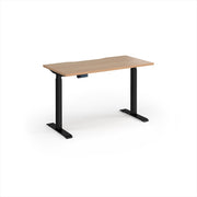 Elev8 Contract 1200w Straight Sit-stand Desk 1200mm X 600mm - Black Frame, Beech Top - view 1