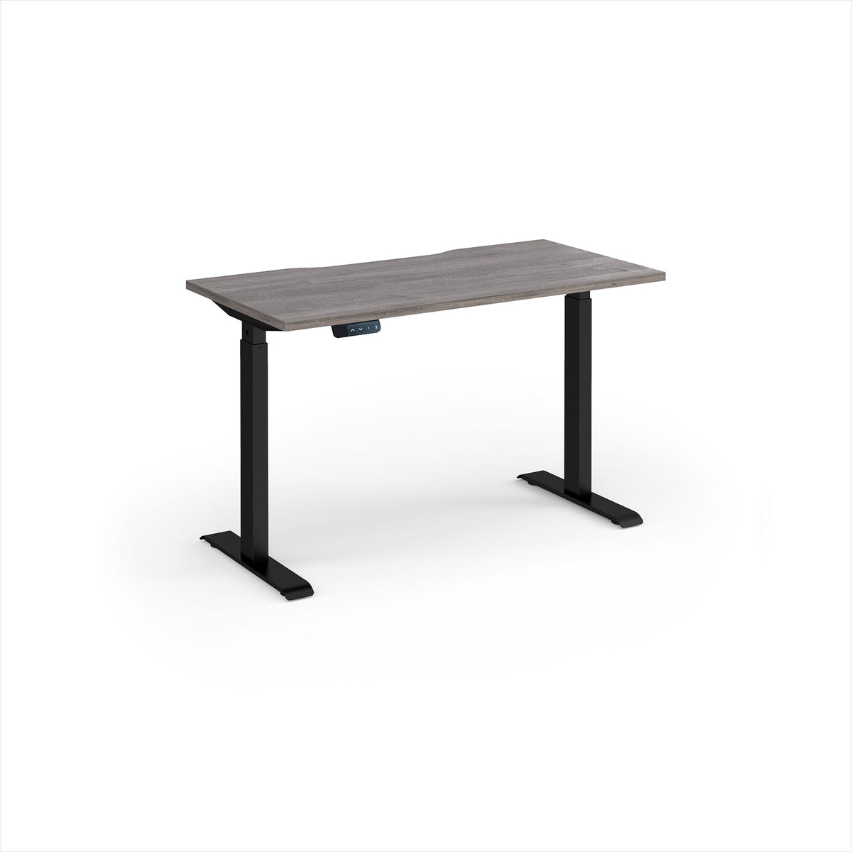 Elev8 Contract 1200w Straight Sit-stand Desk 1200mm X 600mm - Black Frame, Grey Oak Top - view 1