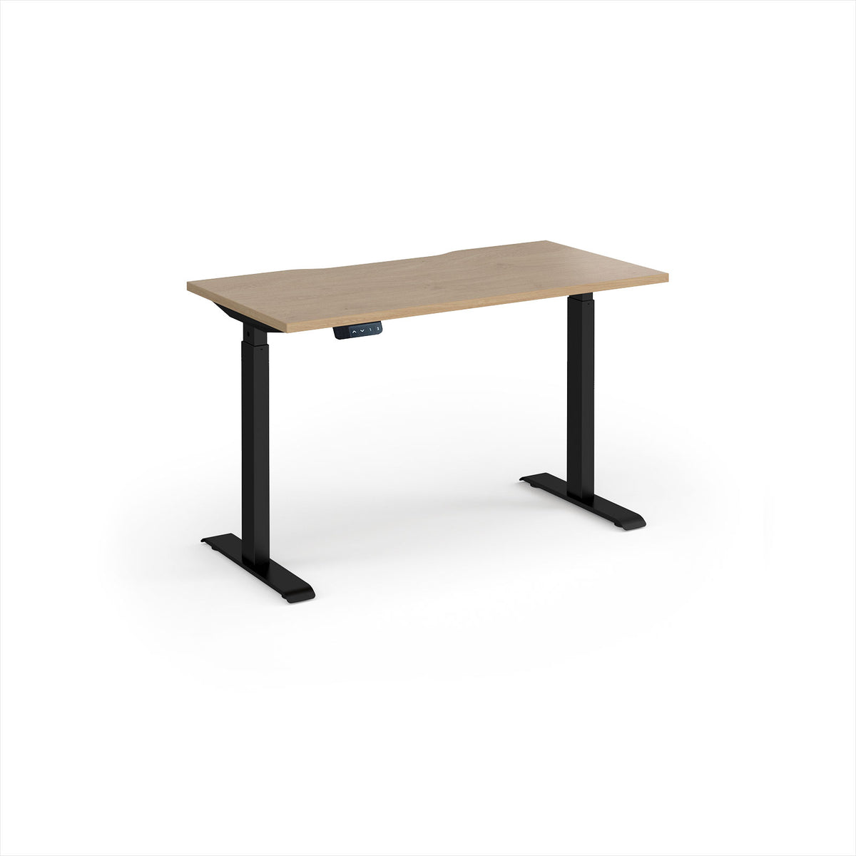 Elev8 Contract 1200w Straight Sit-stand Desk 1200mm X 600mm - Black Frame, Kendal Oak Top - view 1