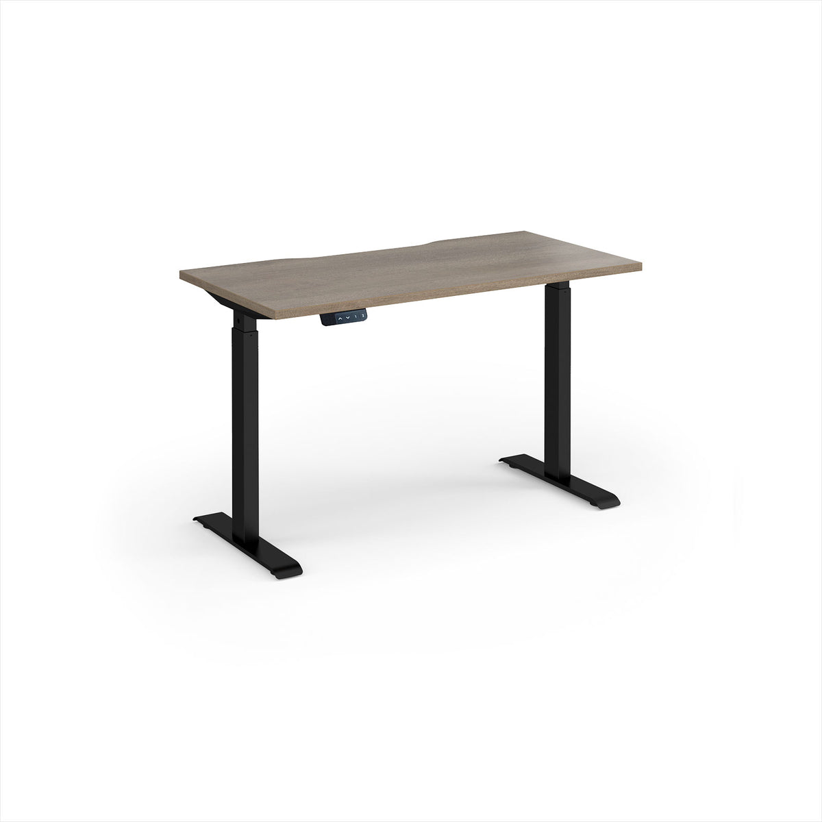Elev8 Contract 1200w Straight Sit-stand Desk 1200mm X 600mm - Black Frame, Nebraska Oak Top - view 1