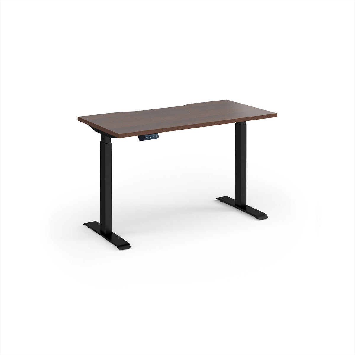 Elev8 Contract 1200w Straight Sit-stand Desk 1200mm X 600mm - Black Frame, Walnut Top - view 1