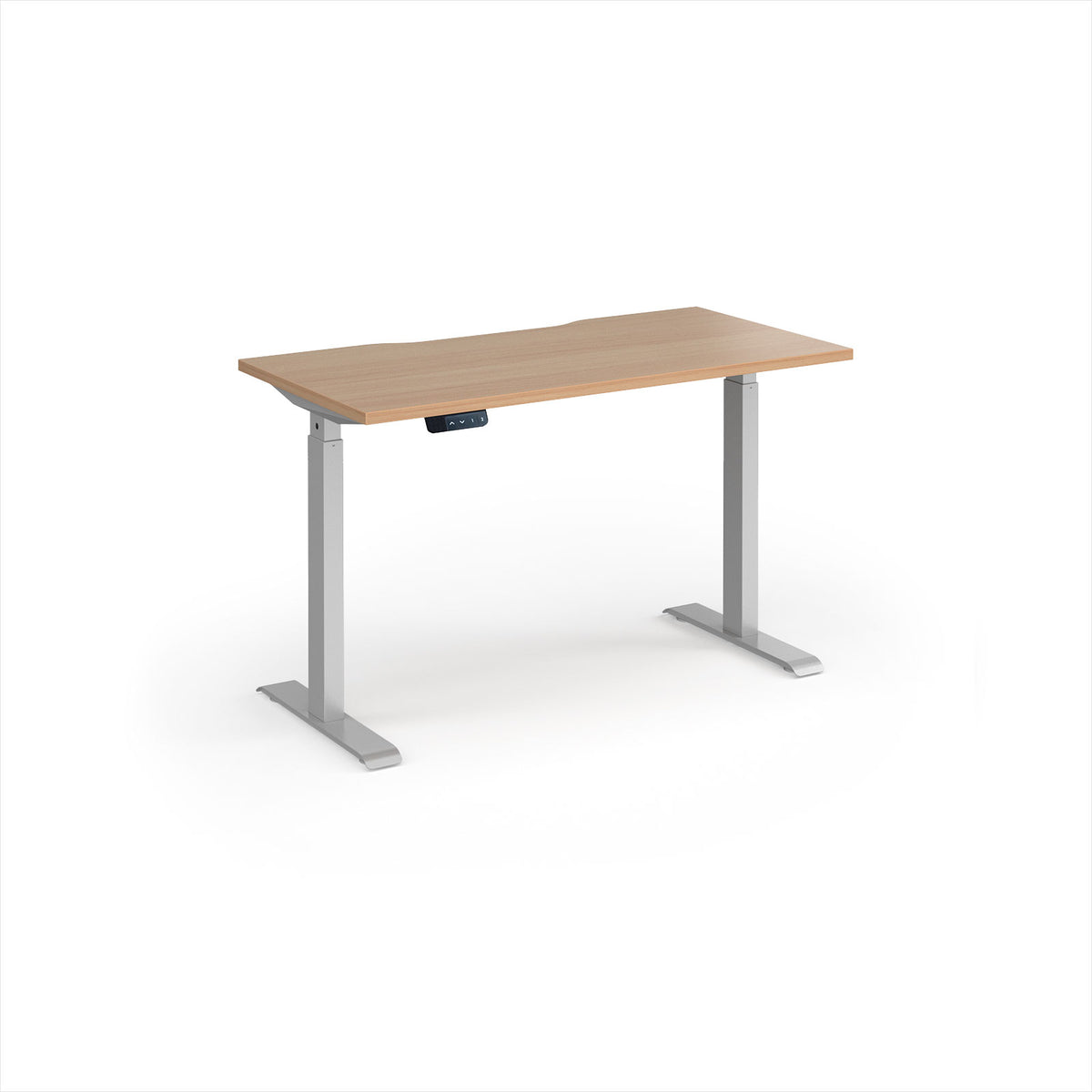 Elev8 Contract 1200w Straight Sit-stand Desk 1200mm X 600mm - Silver Frame, Beech Top - view 1