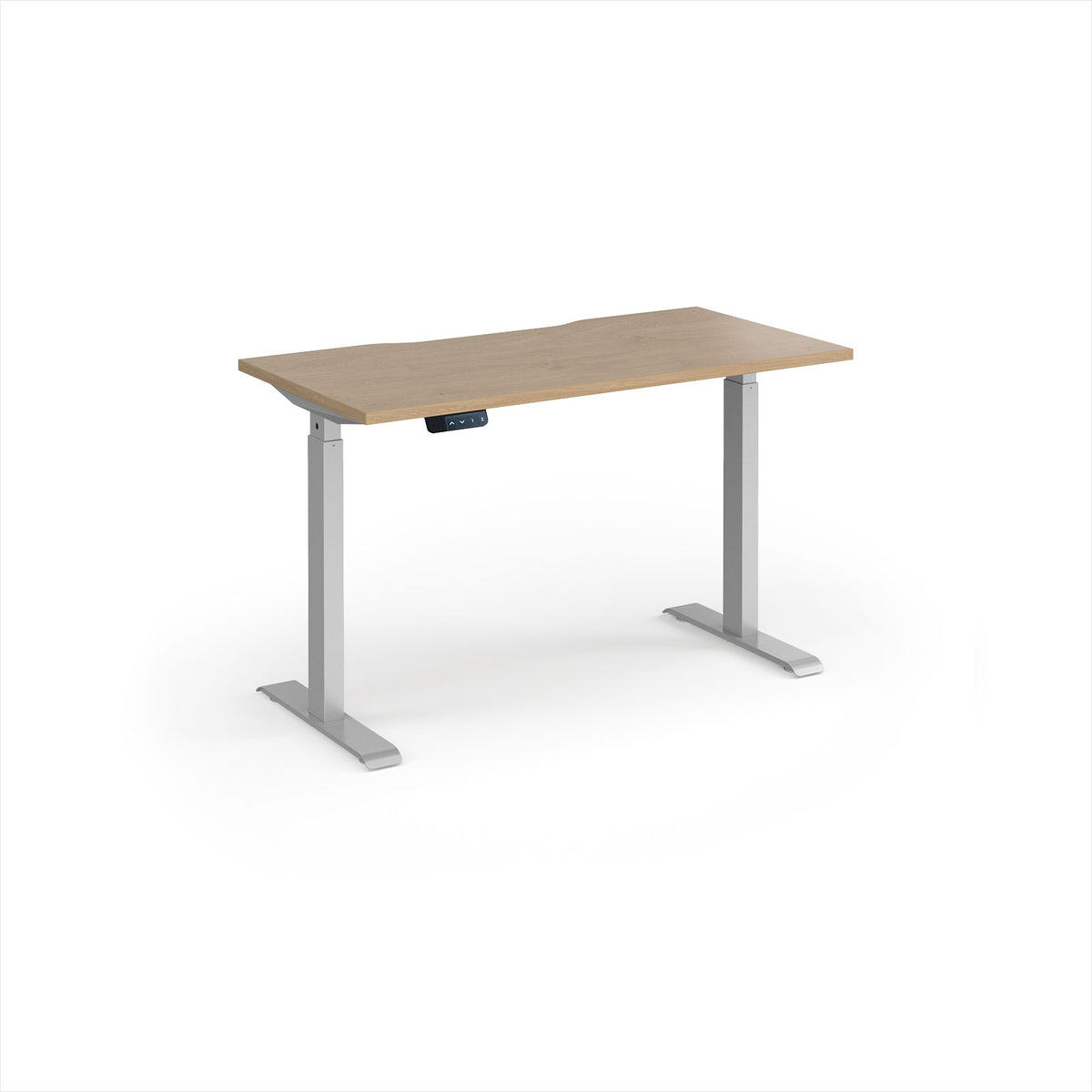 Elev8 Contract 1200w Straight Sit-stand Desk 1200mm X 600mm - Silver Frame, Kendal Oak Top - view 1