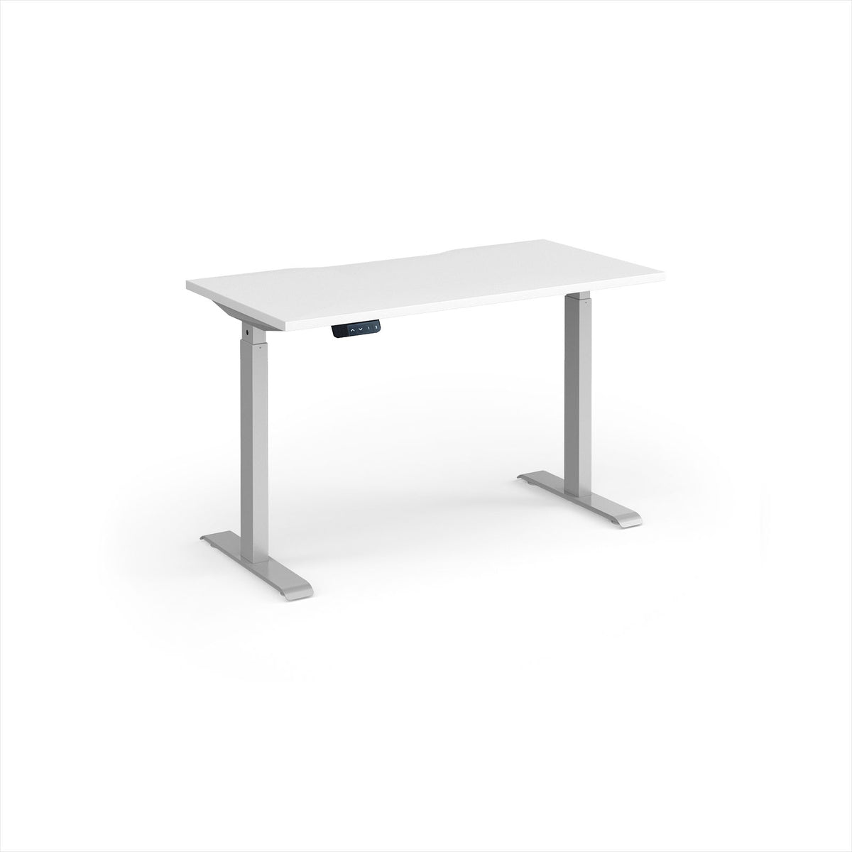 Elev8 Contract 1200w Straight Sit-stand Desk 1200mm X 600mm - Silver Frame, White Top - view 1