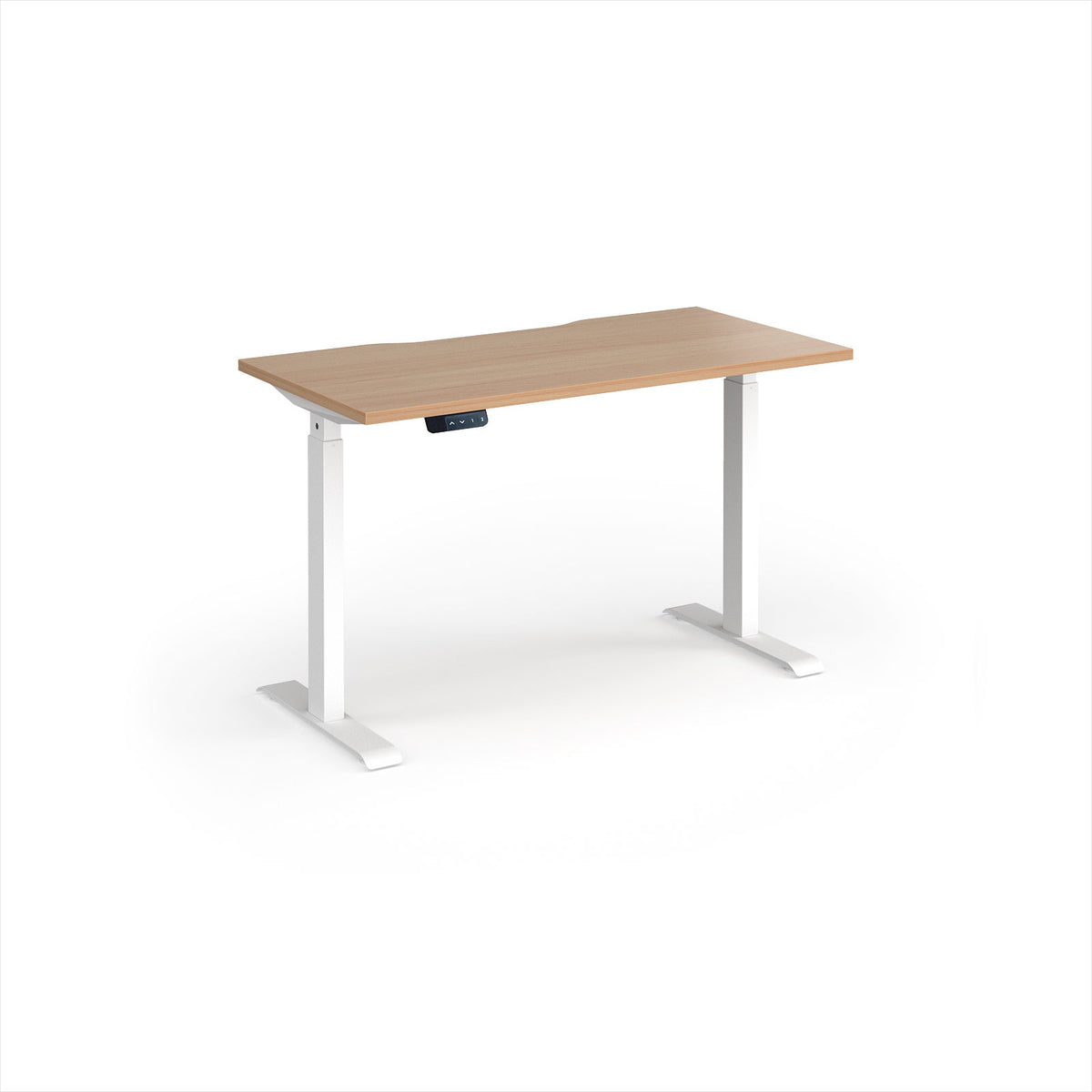 Elev8 Contract 1200w Straight Sit-stand Desk 1200mm X 600mm - White Frame, Beech Top - view 1