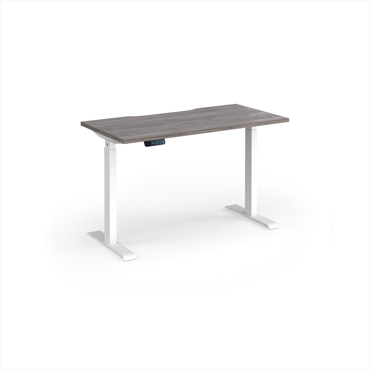 Elev8 Contract 1200w Straight Sit-stand Desk 1200mm X 600mm - White Frame, Grey Oak Top - view 1