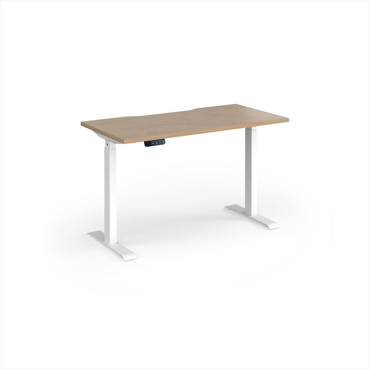 Elev8 Contract 1200w Straight Sit-stand Desk 1200mm X 600mm - White Frame, Kendal Oak Top - view 1
