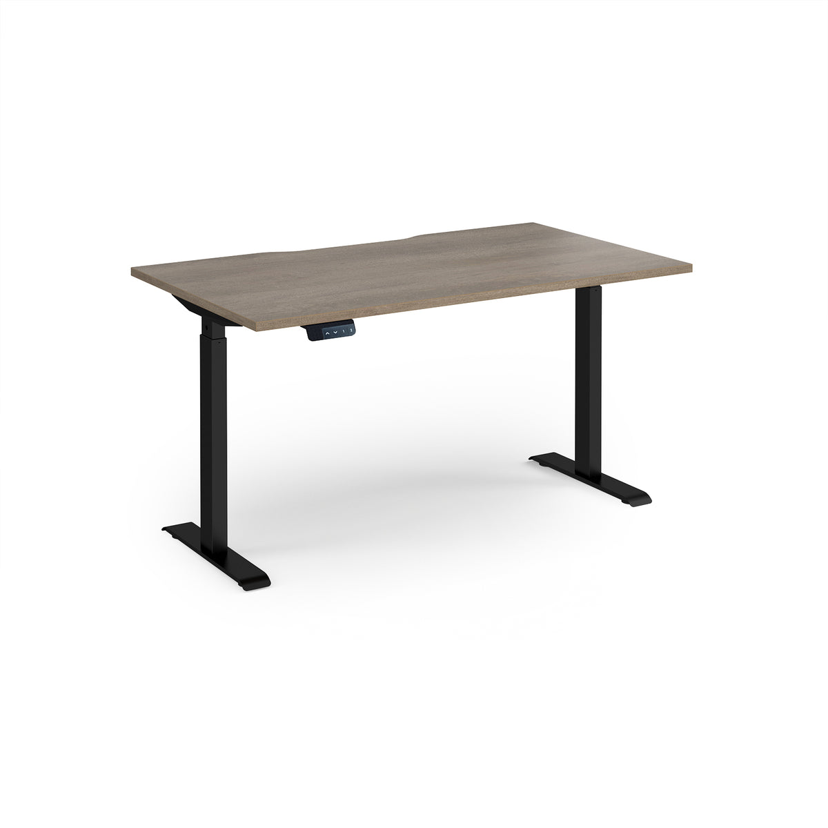 Elev8 Contract 1400w Straight Sit-stand Desk 1400mm X 800mm - Black Frame, Nebraska Oak - view 1