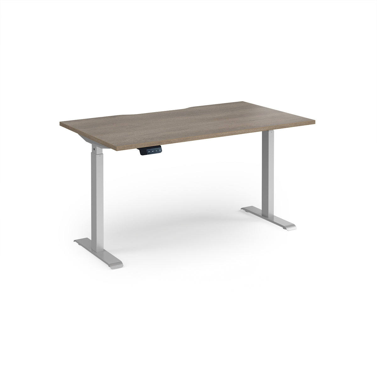 Elev8 Contract 1400w Straight Sit-stand Desk 1400mm X 800mm - Silver Frame, Nebraska Oak - view 1