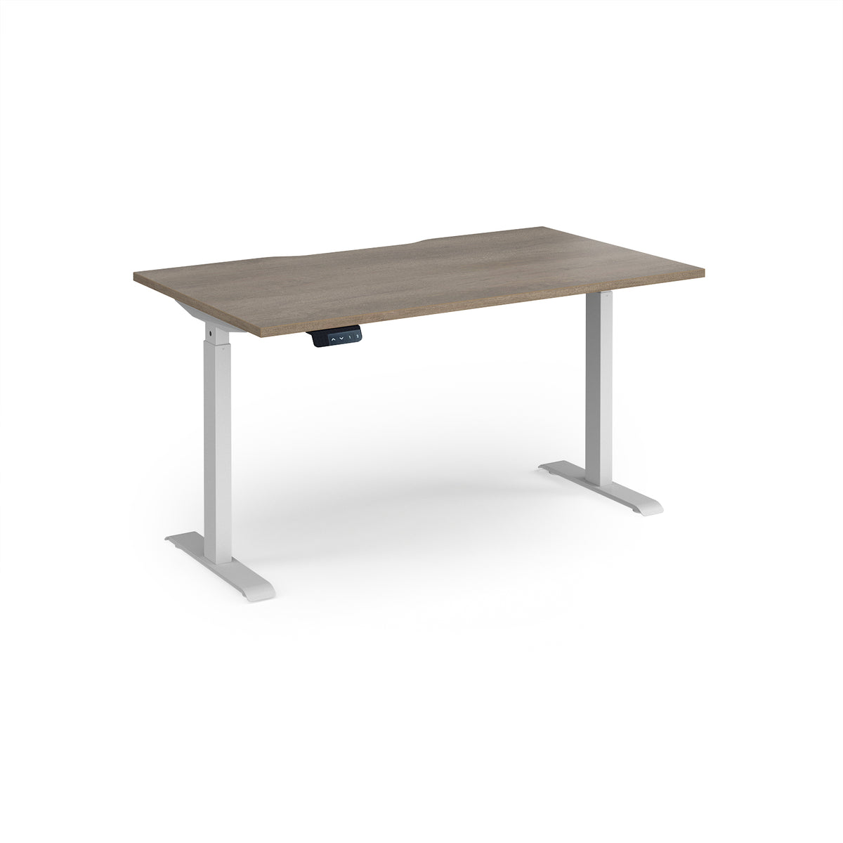 Elev8 Contract 1400w Straight Sit-stand Desk 1400mm X 800mm - White Frame, Nebraska Oak - view 1