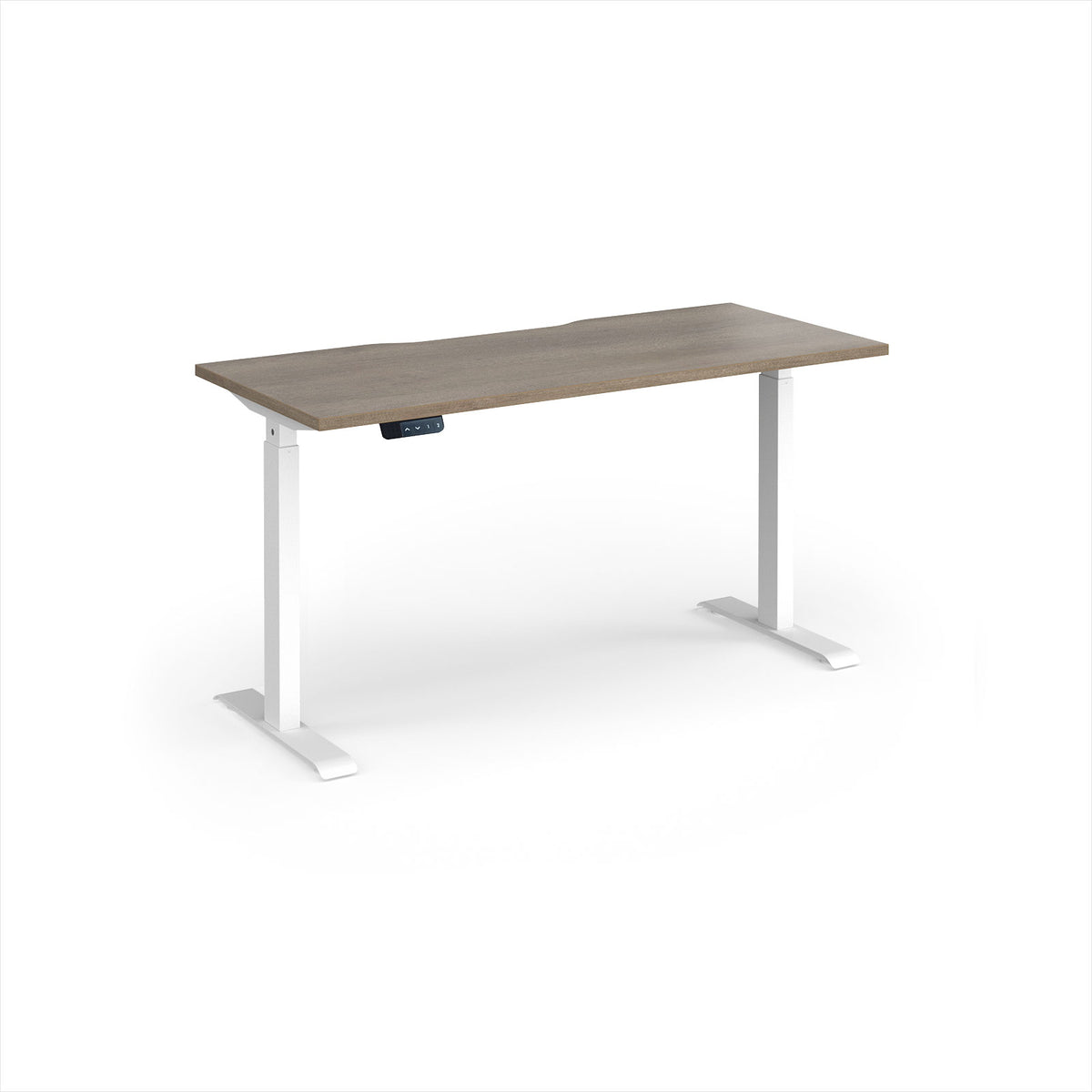 Elev8 Contract 1400w Straight Sit-stand Desk 1400mm X 600mm - White Frame, Nebraska Oak Top - view 1