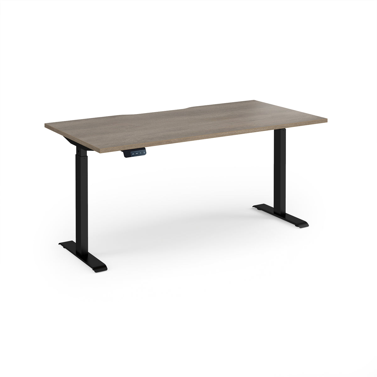 Elev8 Contract 1600w Straight Sit-stand Desk 1600mm X 800mm - Black Frame, Nebraska Oak - view 1