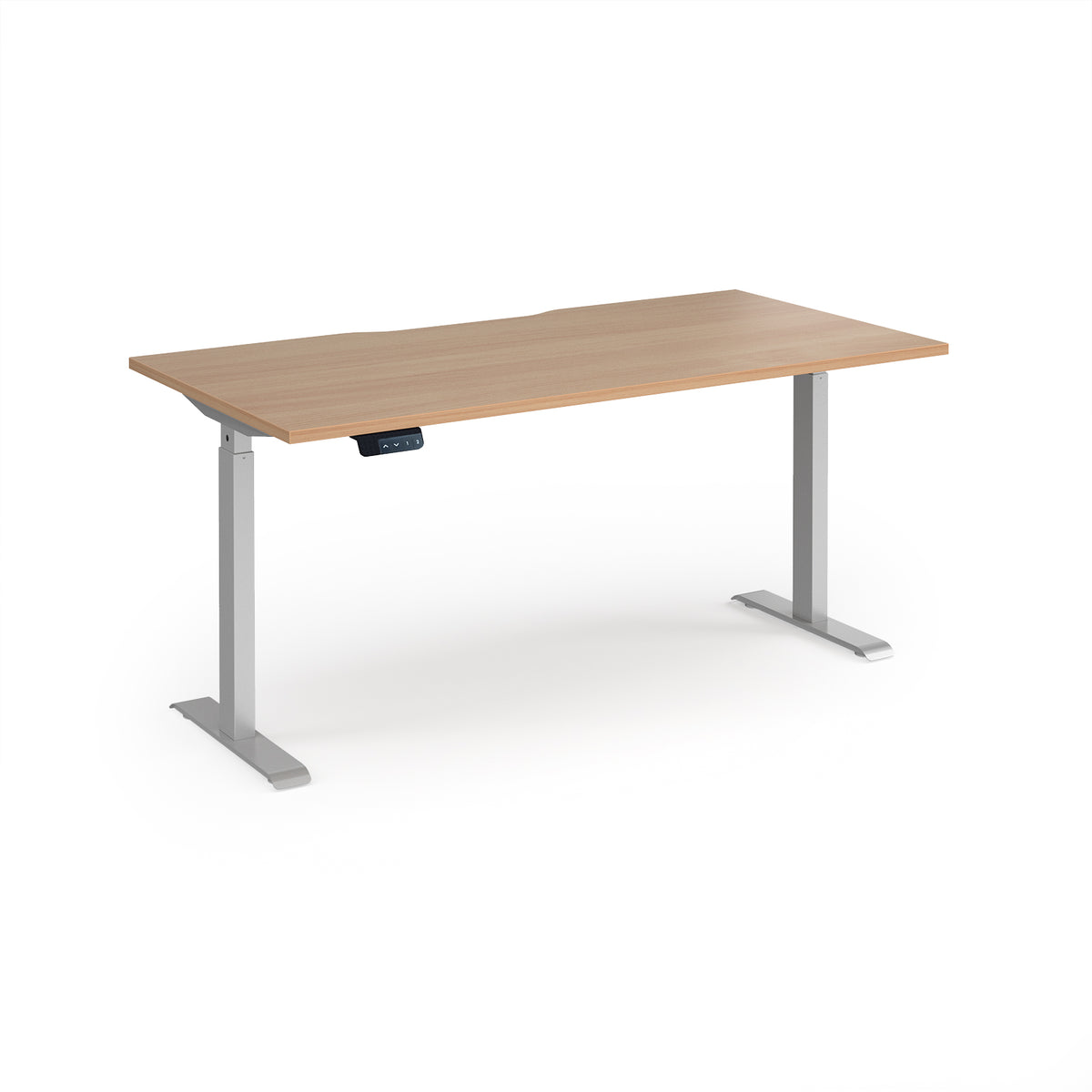 Elev8 Contract 1600w Straight Sit-stand Desk 1600mm X 800mm - Silver Frame, Beech Top - view 1