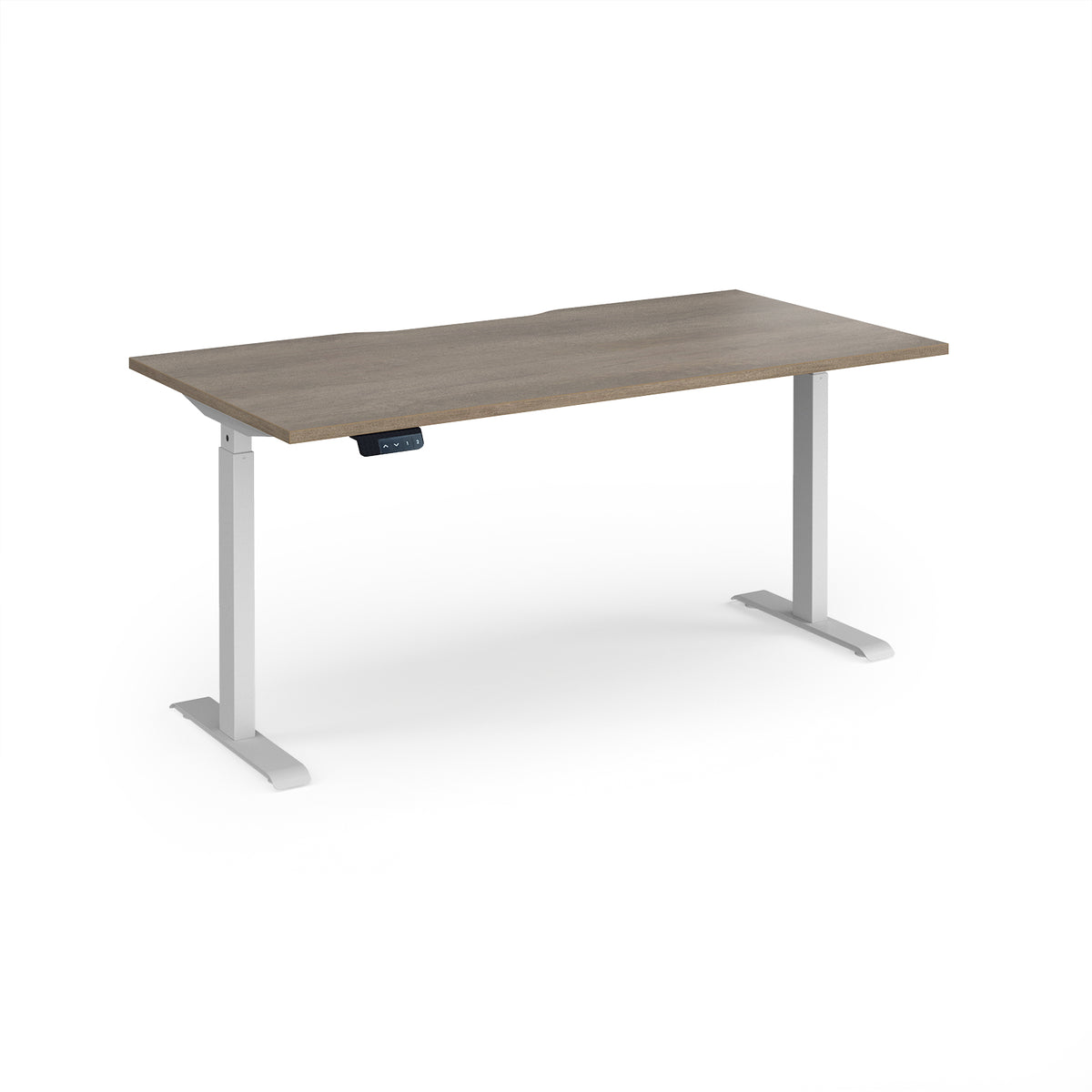 Elev8 Contract 1600w Straight Sit-stand Desk 1600mm X 800mm - White Frame, Nebraska Oak - view 1