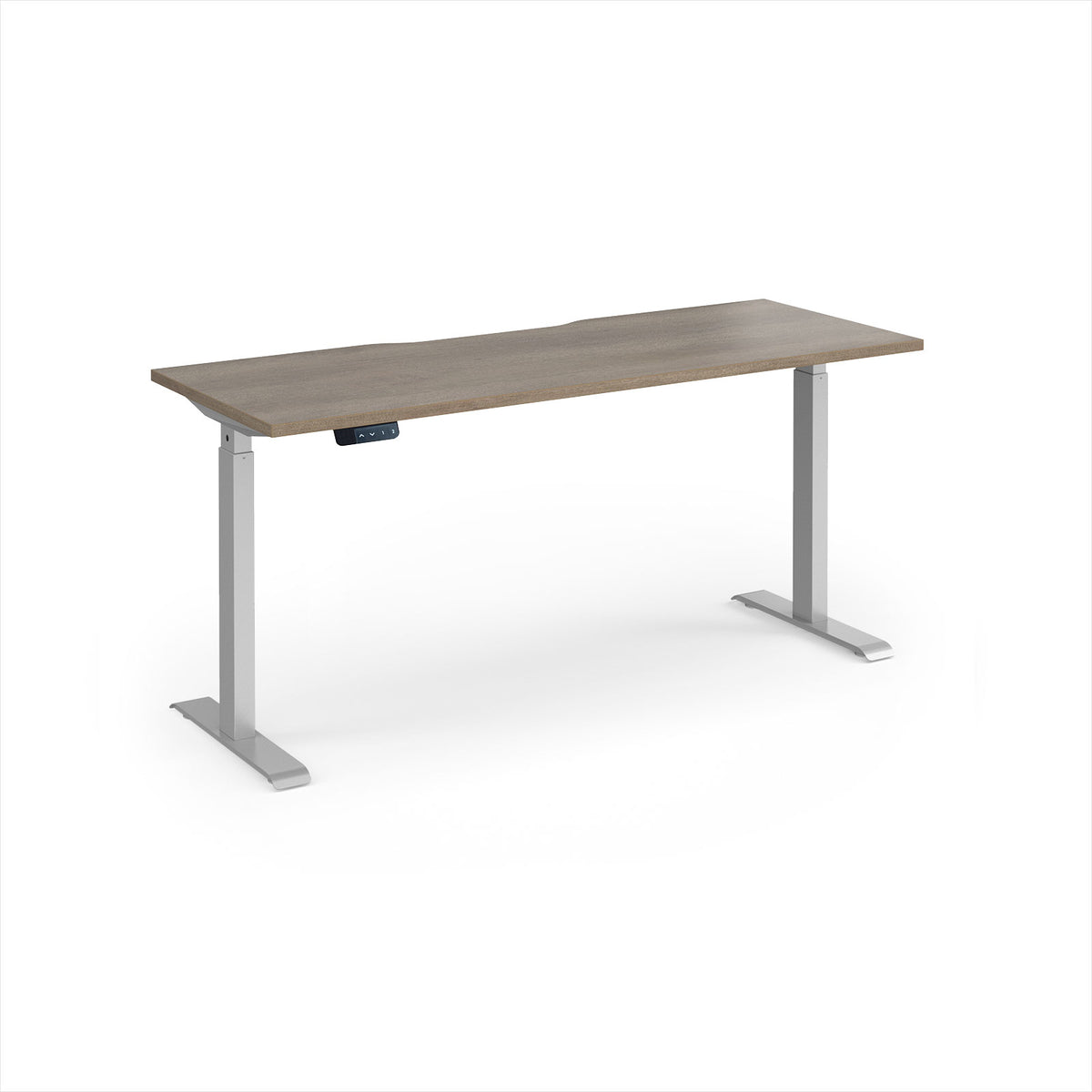 Elev8 Contract 1600w Straight Sit-stand Desk 1600mm X 600mm - Silver Frame, Nebraska Oak Top - view 1