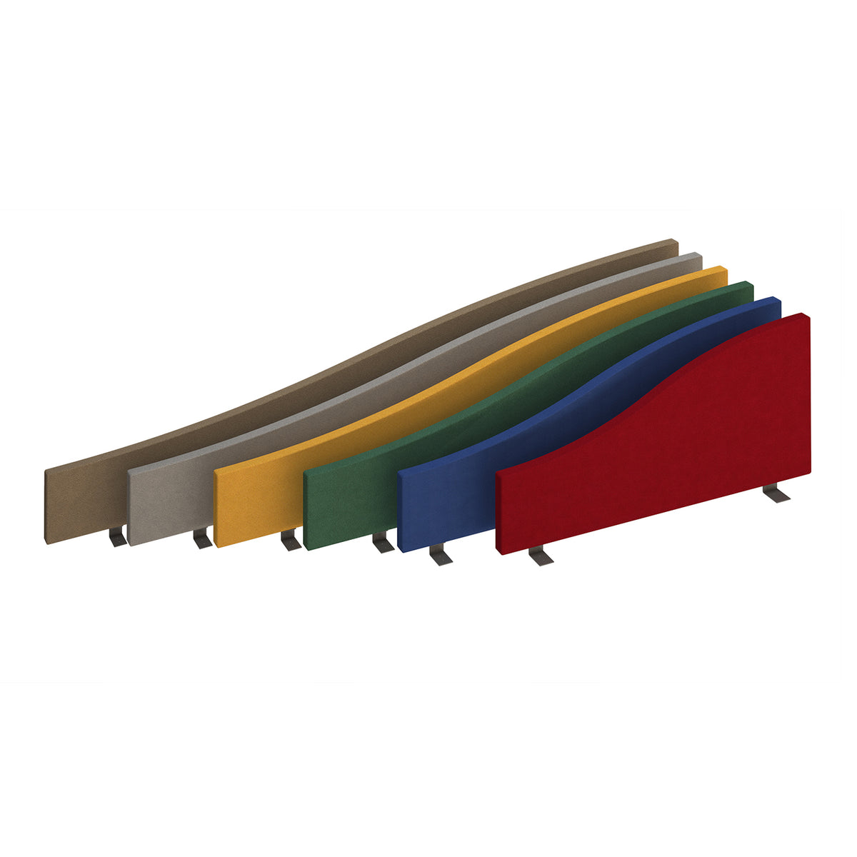 Wave desktop fabric screen 1000mm x 400mm/200mm - made to order - view 5