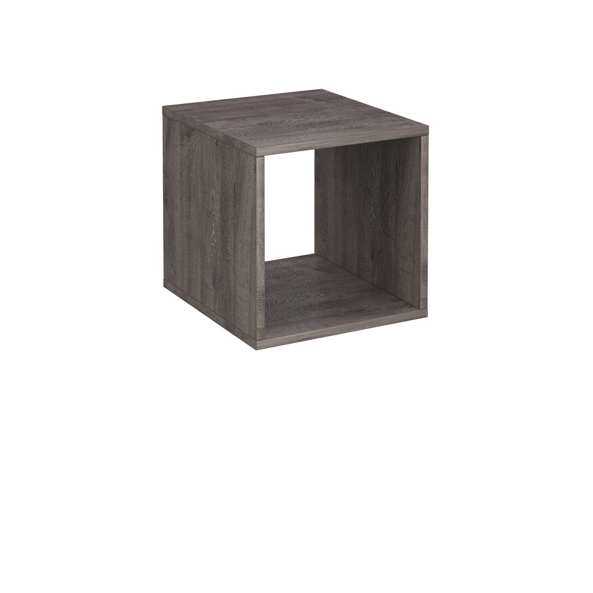 Flux modular storage single wooden cubby unit - Grey Oak - view 1