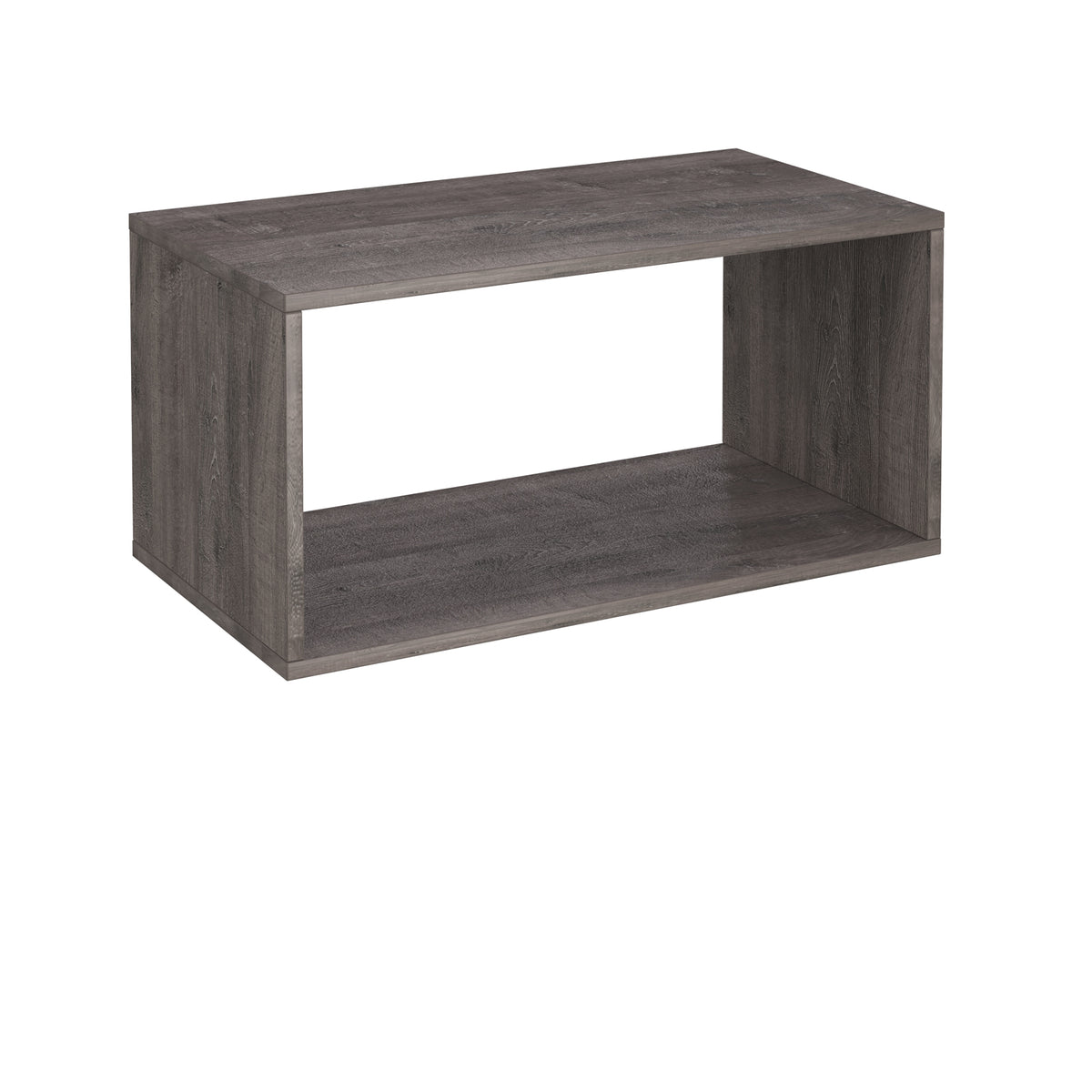 Flux modular storage double wooden cubby unit - Grey Oak - view 1