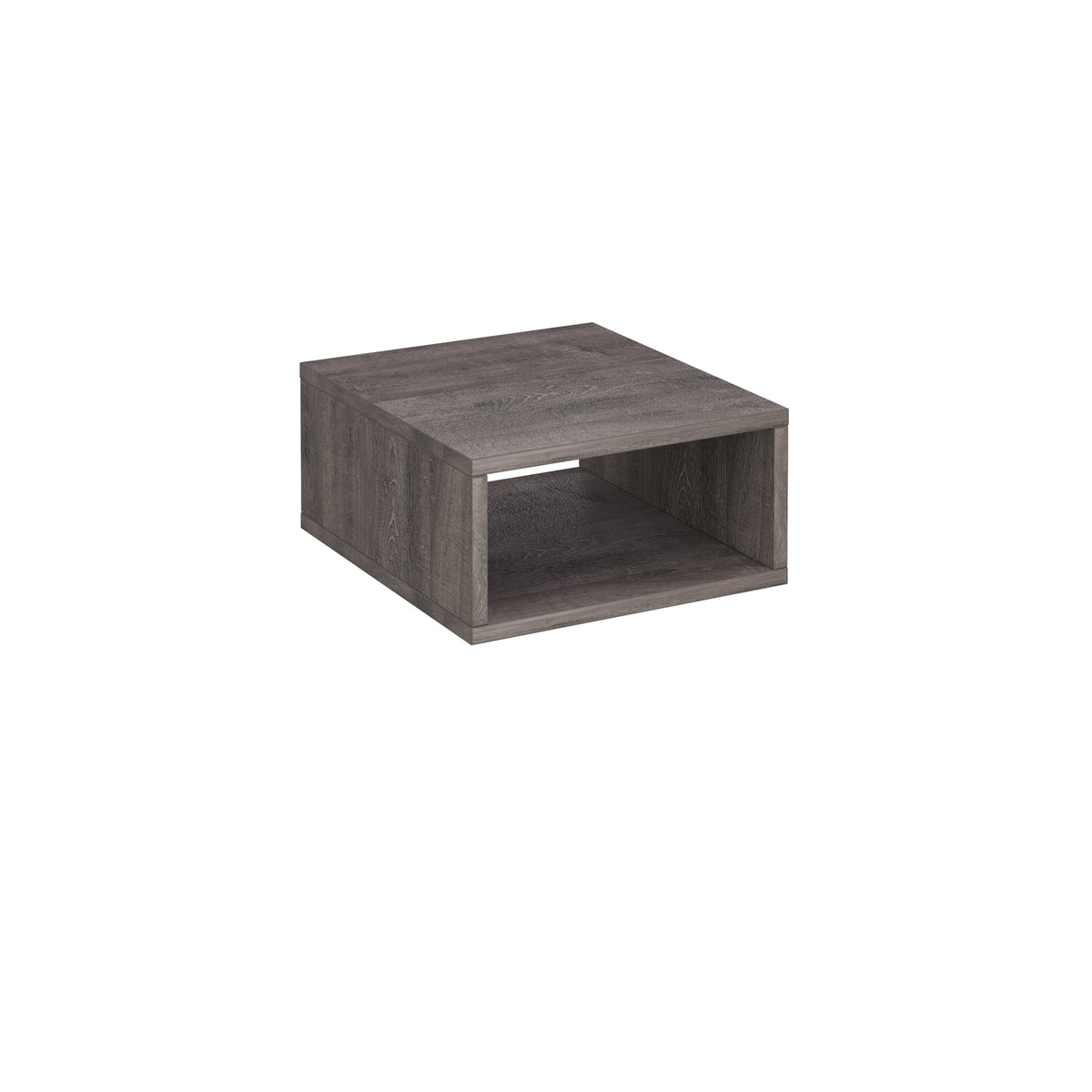 Flux modular storage single wooden cubby shelf - Grey Oak - view 1