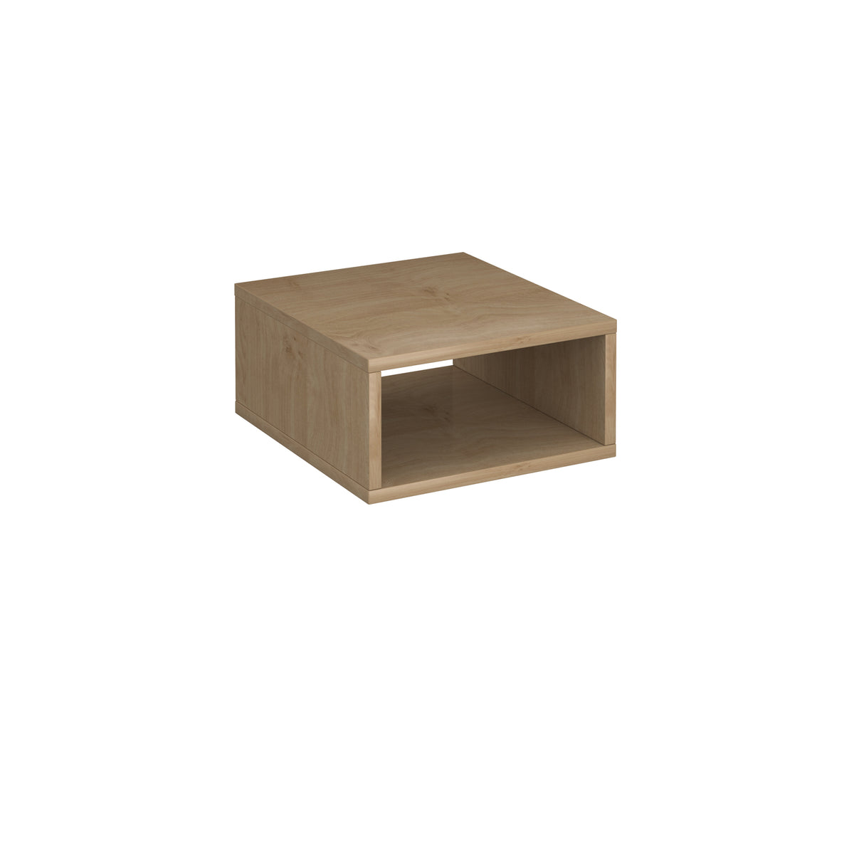 Flux modular storage single wooden cubby shelf - Kendal oak - view 1