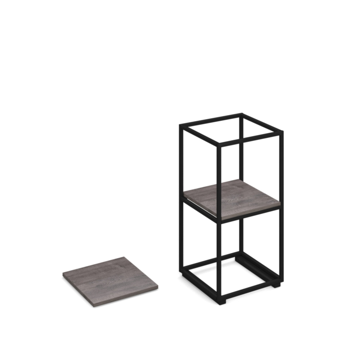 Flux modular storage single wooden inner shelf - Grey Oak - view 2