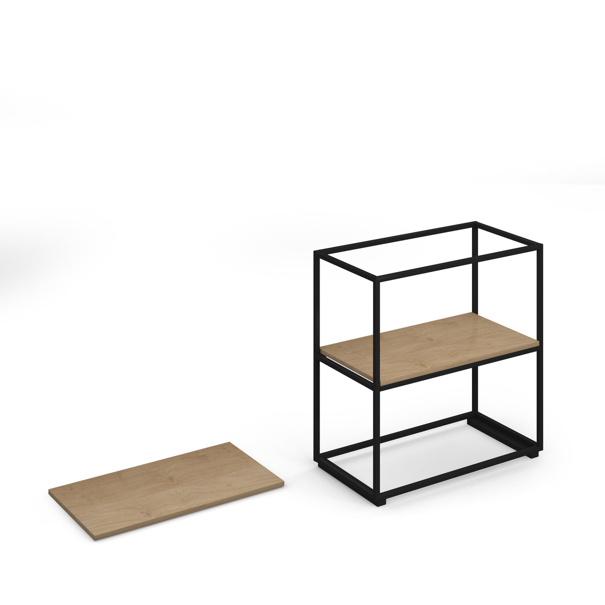 Flux modular storage double wooden inner shelf - Kendal oak - view 2
