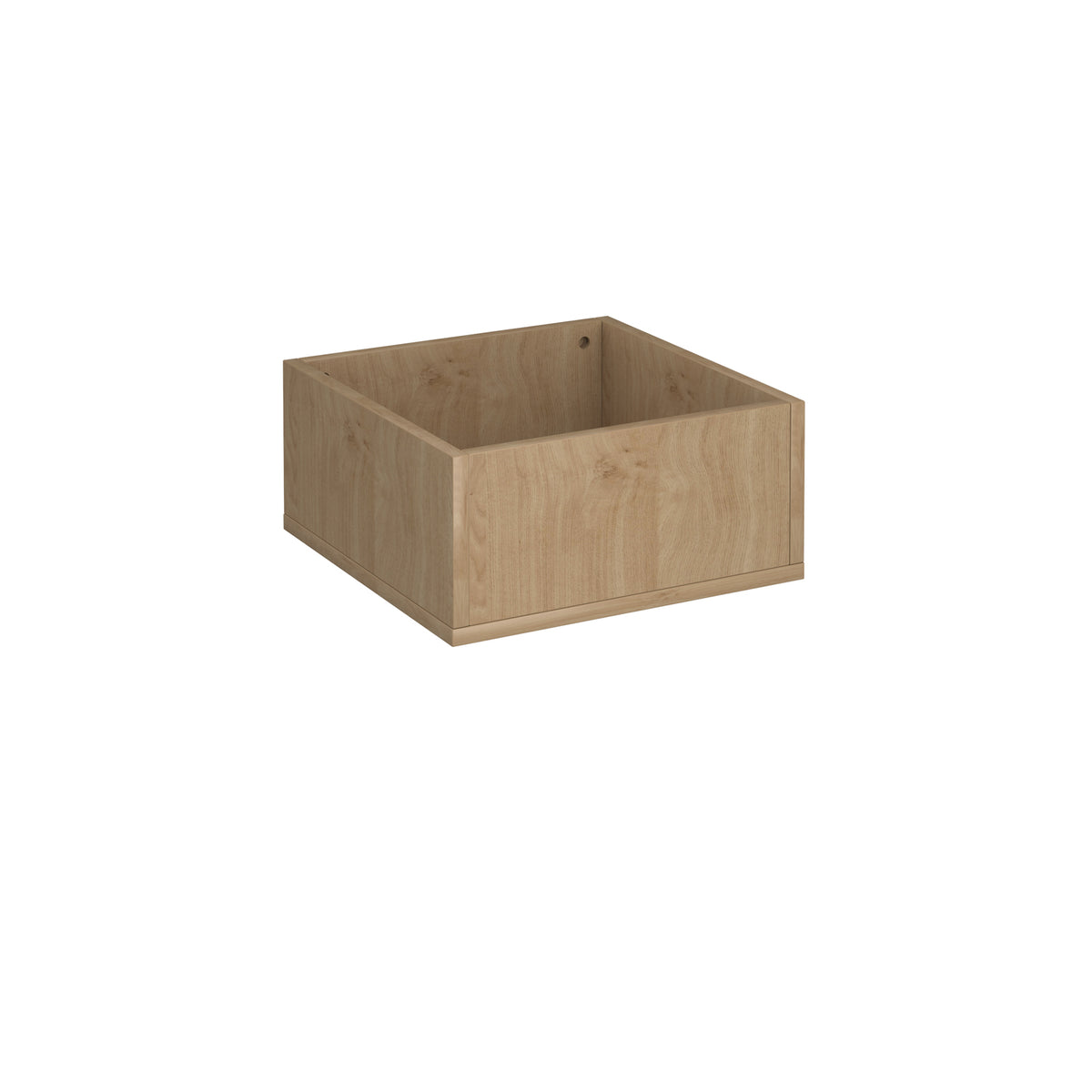 Flux modular storage single wooden planter box - Kendal oak - view 1