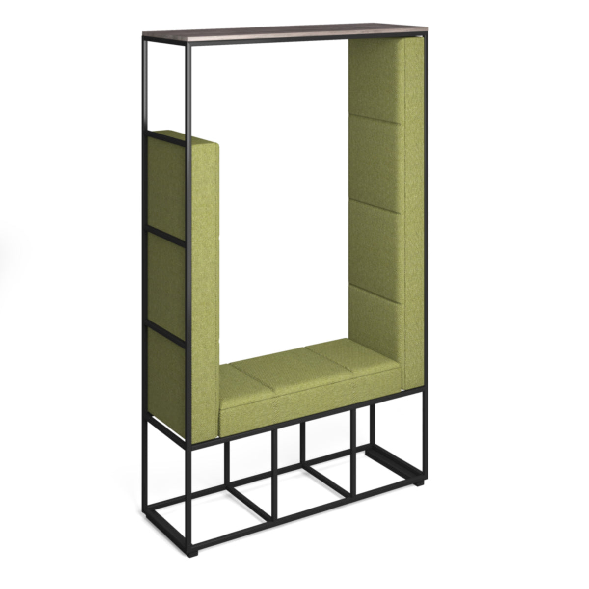Flux modular storage triple frame with seating unit - made to order - view 1