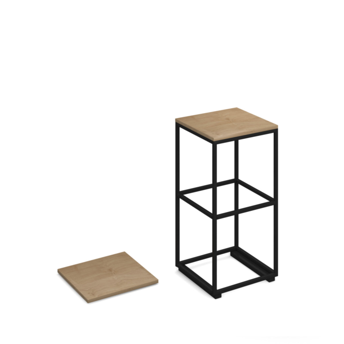 Flux modular storage single wooden top shelf - Kendal oak - view 2