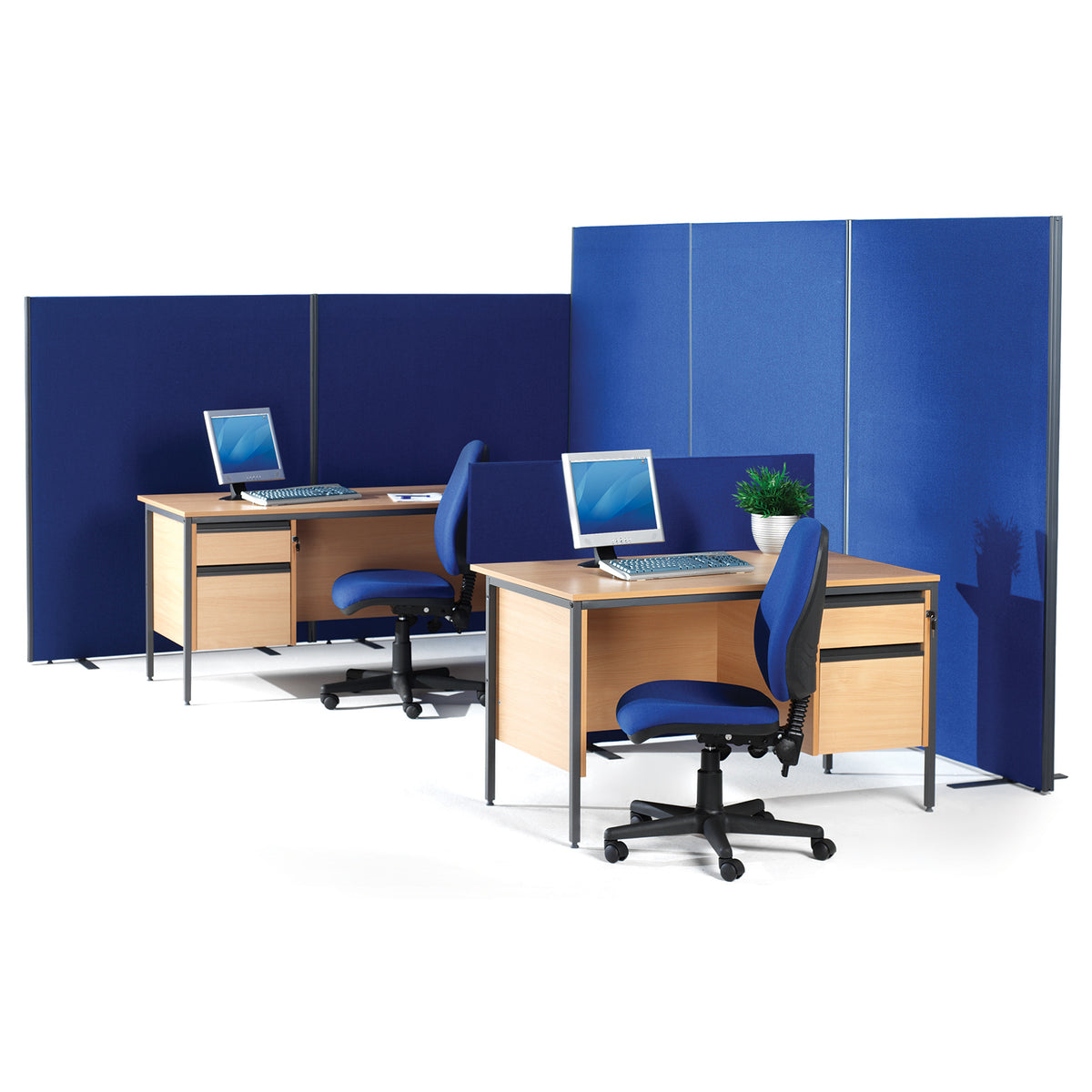 Floor standing fabric screen 1200mm high x 800mm wide - made to order - view 3