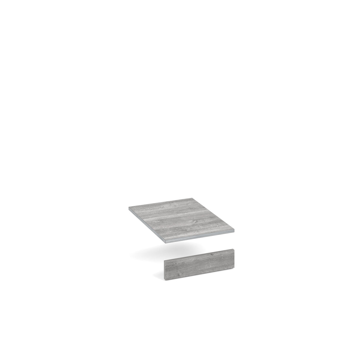 Flux top and plinth finishing panels for single locker units 400mm wide - Grey Oak - view 1