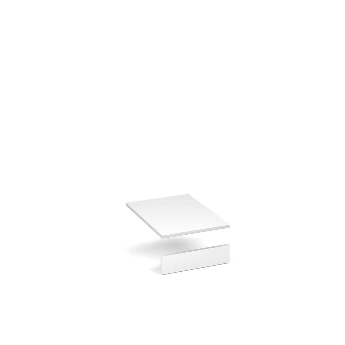 Flux top and plinth finishing panels for single locker units 400mm wide - white - view 1