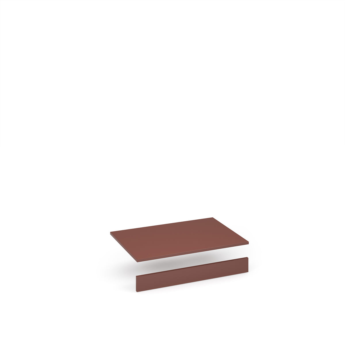 Flux top and plinth finishing panels for double locker units 800mm wide - rusty red - view 1