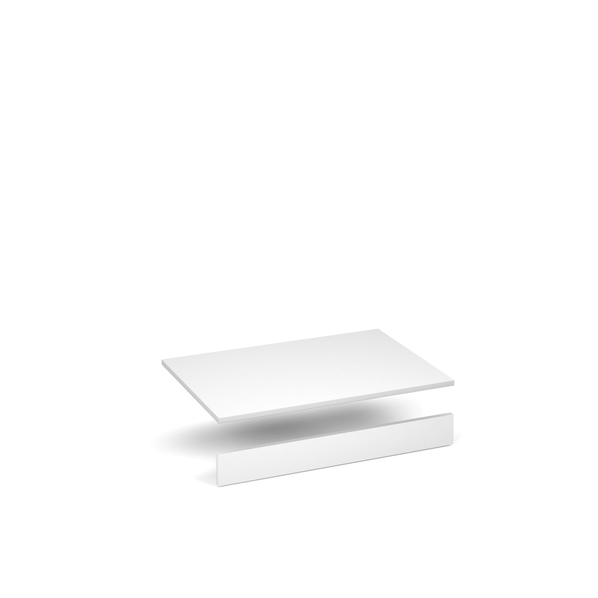 Flux top and plinth finishing panels for double locker units 800mm wide - white - view 1