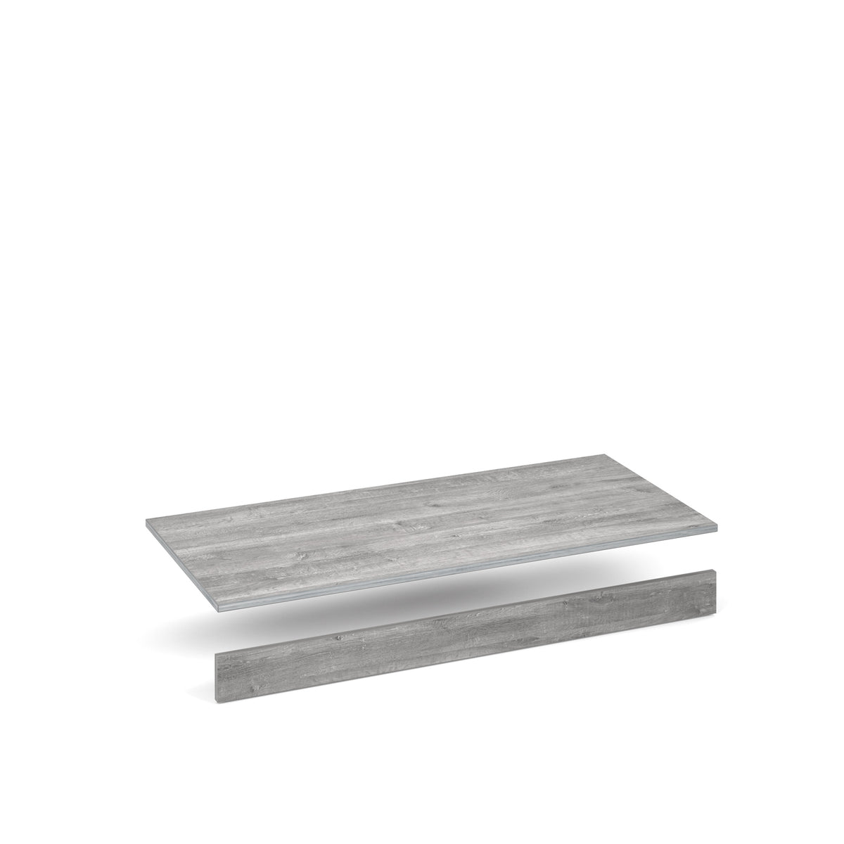 Flux top and plinth finishing panels for triple locker units 1200mm wide - Grey Oak - view 1
