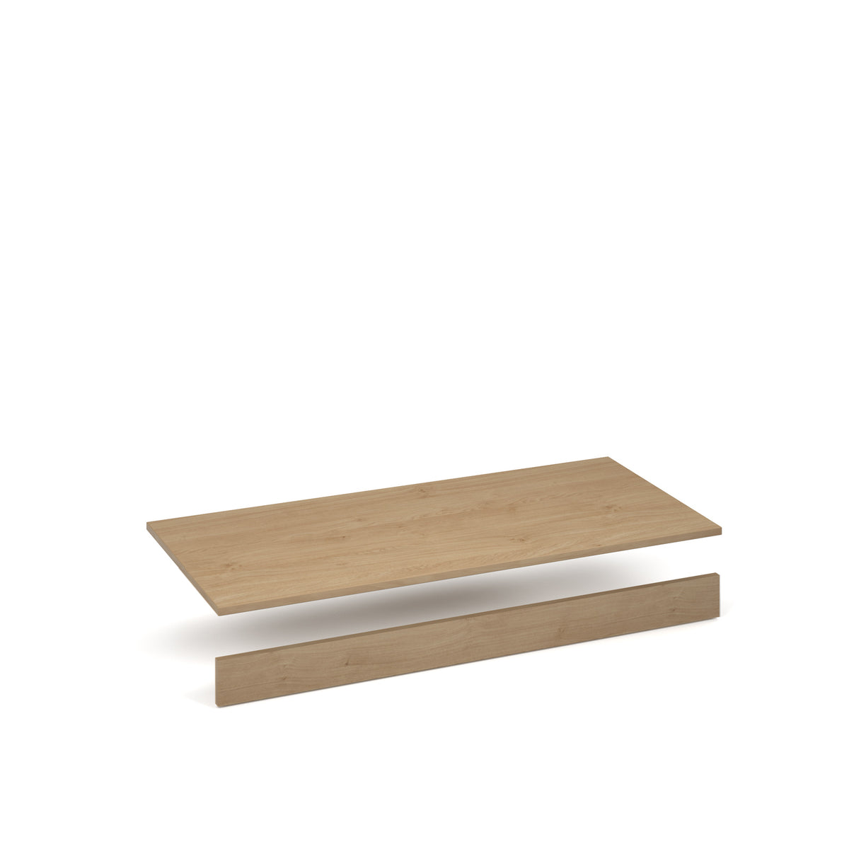 Flux top and plinth finishing panels for triple locker units 1200mm wide - Kendal oak - view 1