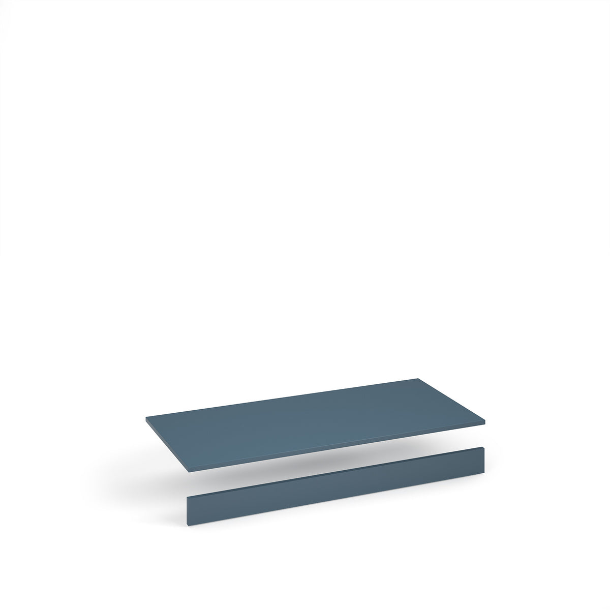 Flux top and plinth finishing panels for triple locker units 1200mm wide - misty blue - view 1