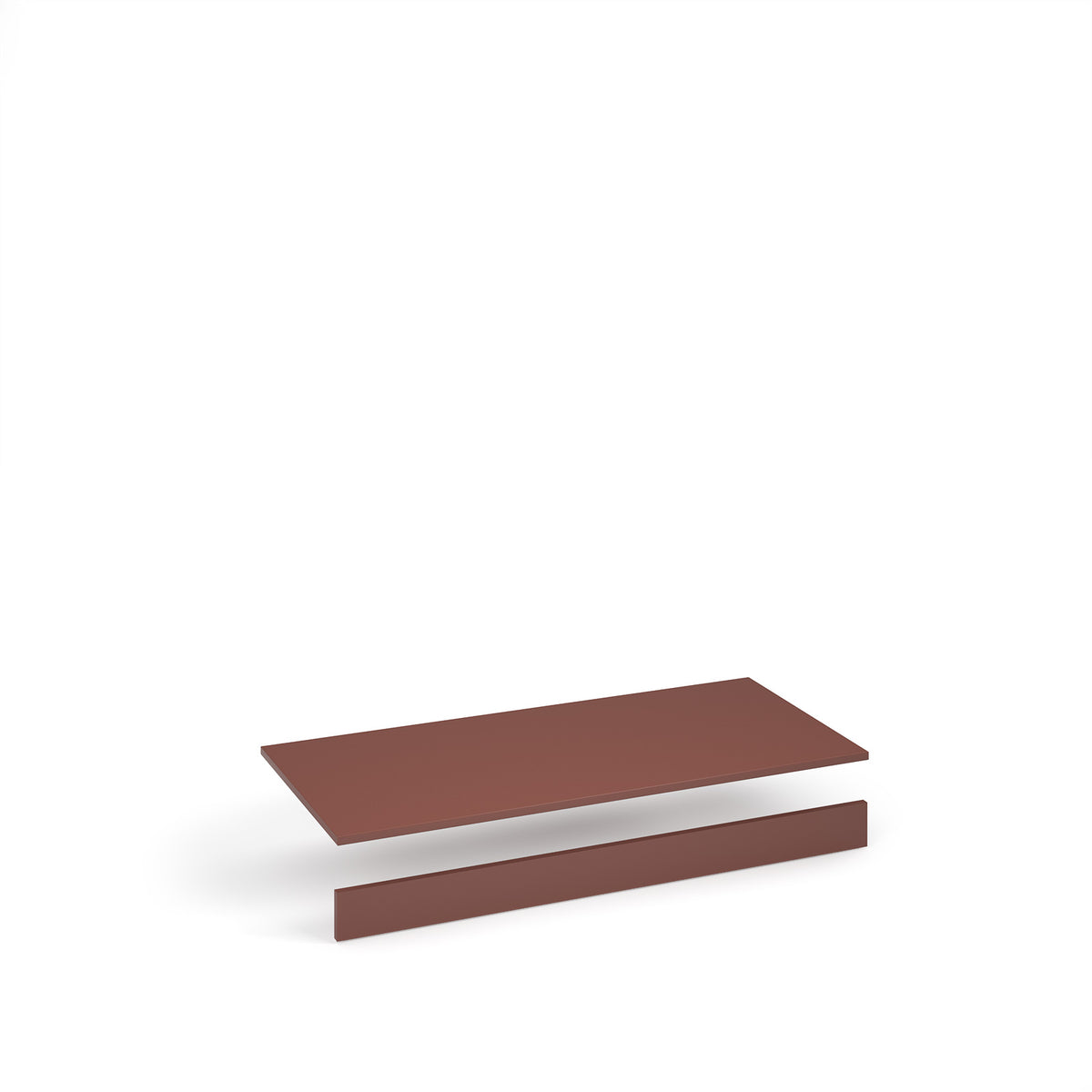 Flux top and plinth finishing panels for triple locker units 1200mm wide - rusty red - view 1