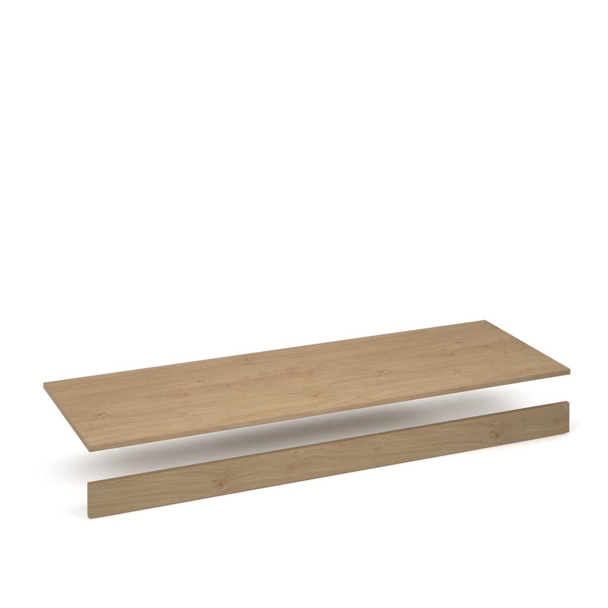 Flux top and plinth finishing panels for quadruple locker units 1600mm wide - Kendal oak - view 1