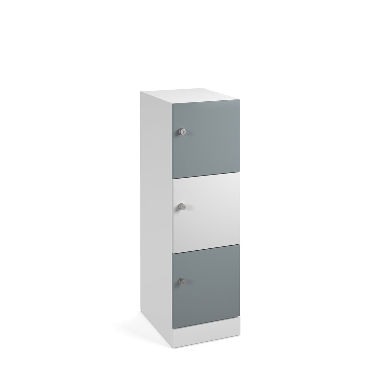 Flux 1300mm high lockers with three doors - cam lock - view 1
